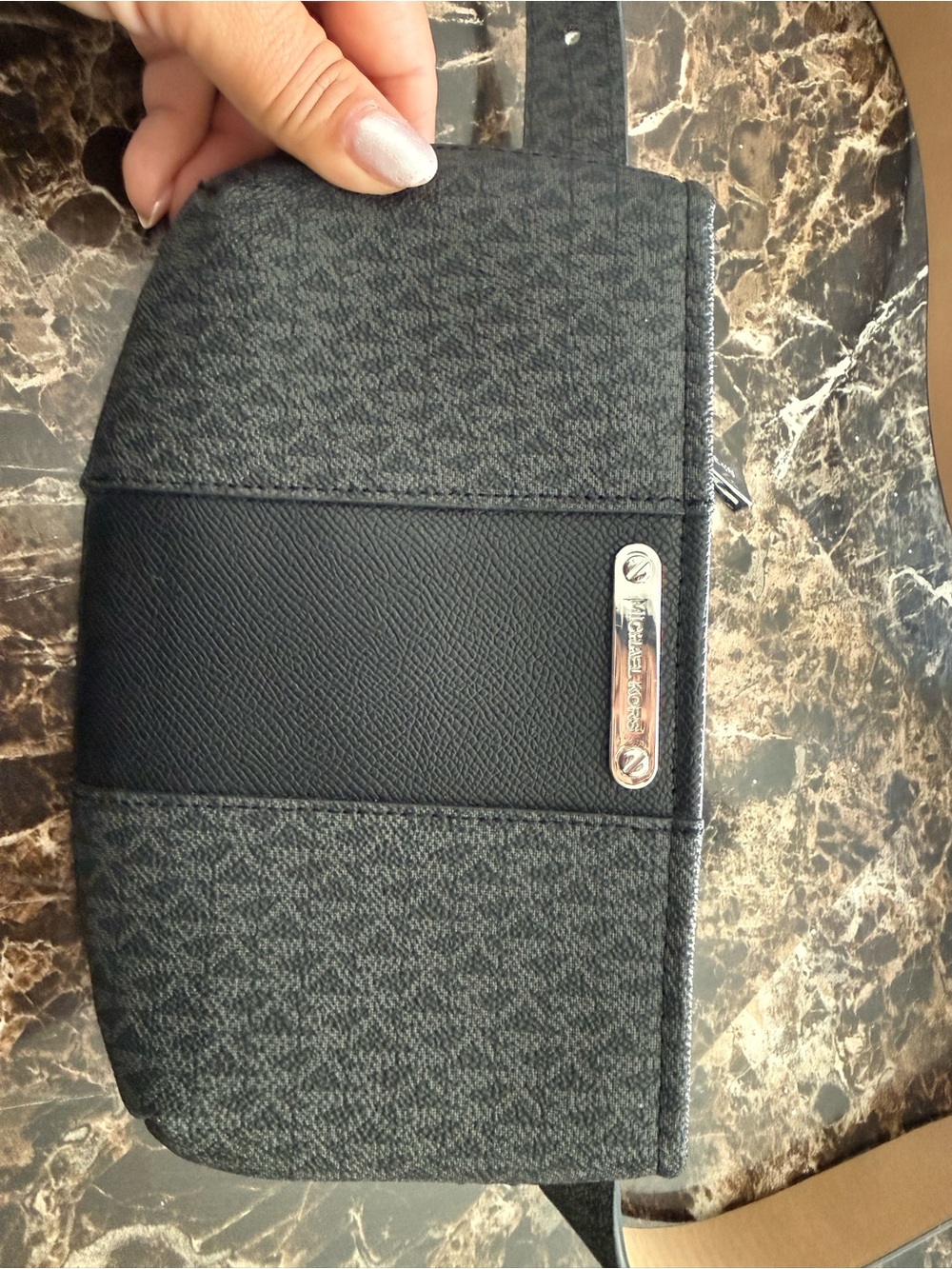 Michael Kors Black and Gray Fanny pack
